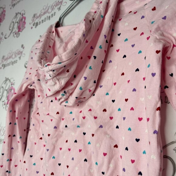 Gap heart print long sleeve pink purple red blue purple white hearts sweater - Picture 5 of 9